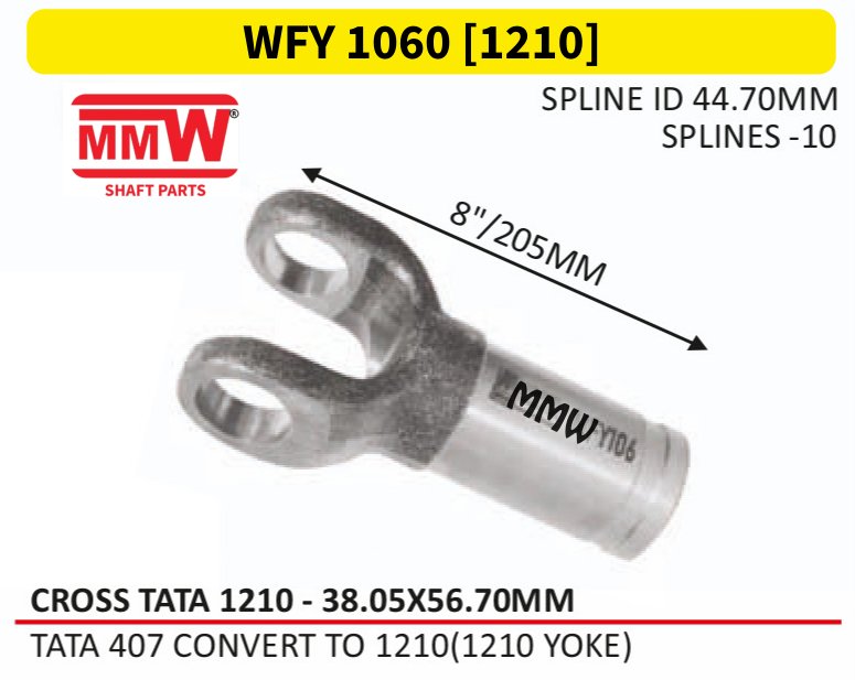 Full Sleeve Yoke & Rear Teeth parts by MMW Auto Industries